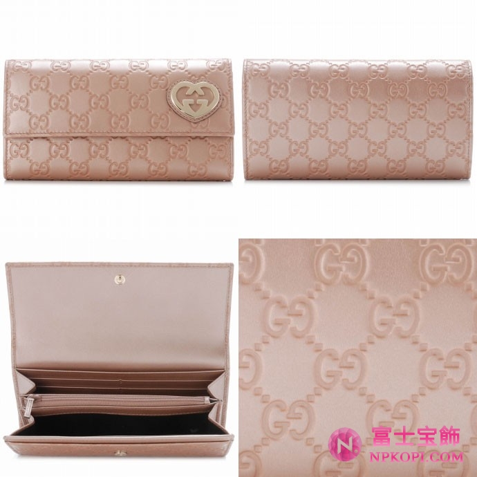 GUCCI/グッチ 2012年春夏新作LOVELYハートディテール2つ折り長財布 251861 AHB1G 2729 